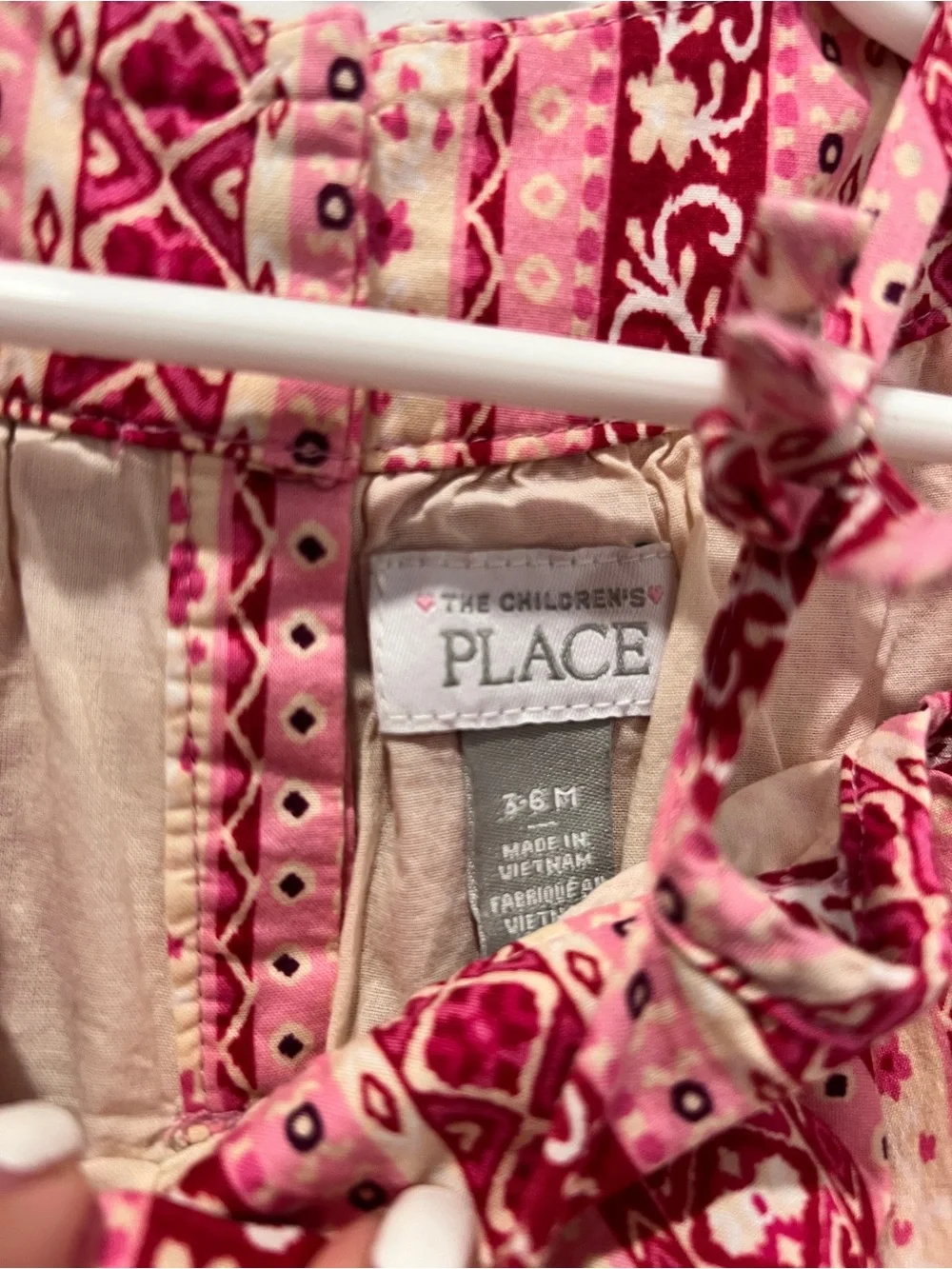 The Children’s Place Tiered Boho Sundress | 3-6 Months | Pink Floral
